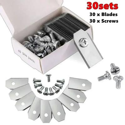 2025 New 30pcs Lawn Mower Cutting Blades W/Screw Kit Replacement for Husqvarna Automower/Gardena Robotic Lawnmower Repair
