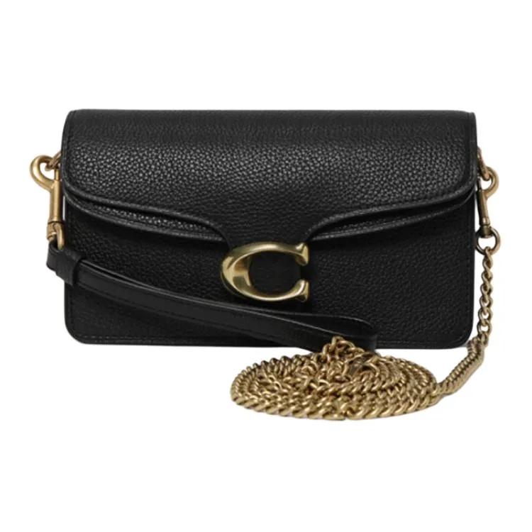 COACH Tabby Polished Pebbled Leather Shoulder Bag , Crossbody Bag Mini Women's Black (Unisex) Crossbody Bags 76197 B4BK