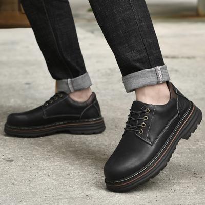 Codzienne formalne męskie skórzane buty na grubej podeszwie Modne klasyczne style Outdoor rekreacja impreza biznesowa ślub buty dla pana młodego Duże rozmiary