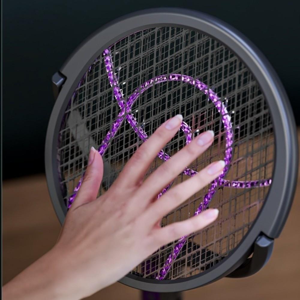 Rechargeable Electric Mosquito Swatter Rotatable Electric Mosquito Racket Fly Killer  Home