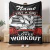 Custom Name Weightlifting Theme Printed Blanket - Perfect for Couch, Bed, Travel & Outdoor Use | Machine Washable, Cozy & Durable.