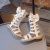 Sommer Neue Mode Hohl Mädchen Schleife Kinder Römersandalen Offene Zehen Hoher Schaft Coole Stiefel Klassenkamerad