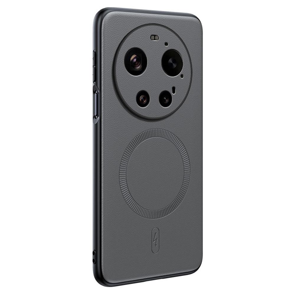 For Xiaomi 17 Ultra 5G Magnetic Case Leather Coated TPU + PC Phone Cover