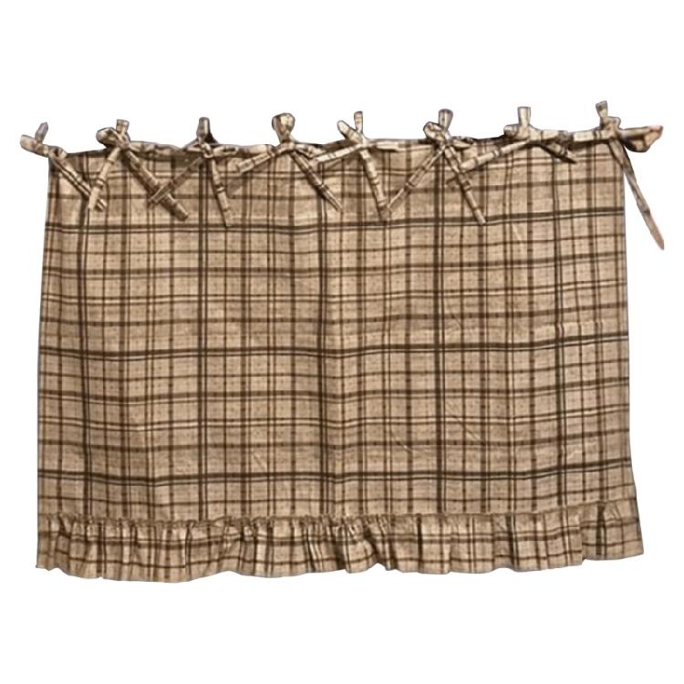 Heat Resistant Fabric Oven Curtain With Adjustable Ribbons And Elegant Ruffled Trim Cabinet Dish Washer Hide Skirt Cover