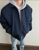 Men's Trendy Retro American Vibe Flight Jacket - Warm Padded Cotton Bomber with Lapel