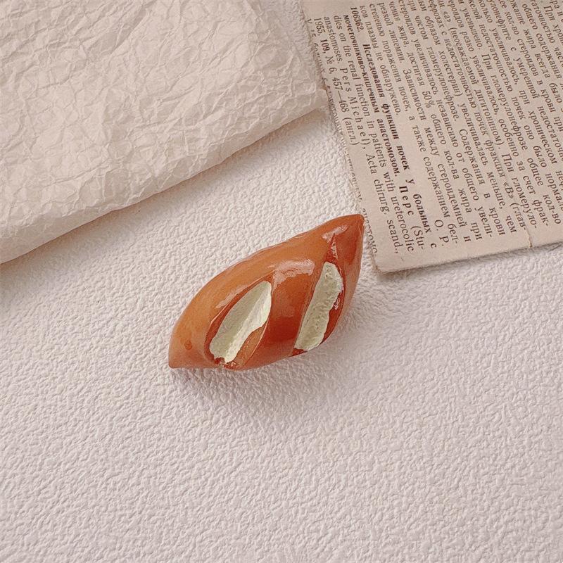 Baby Girls Cute Simulation Food Hairclip Kids Resin Croissants Waffles Cookies Hairpin For Children Accessory