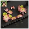 Hairpins Hair Clips with Lotus Decor Non-slip Versatile Beauty Bridal Headwear for Bridesmaid Wedding Banquet Party