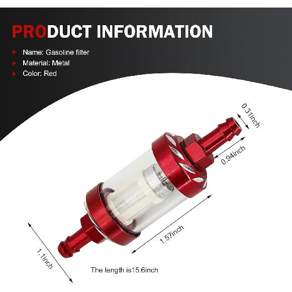 Downhill 1 PC Car Fuel Filter, In-line Fuel Filter, Alloy Rust-Proof and Durable Efficient Filter Oil Cup, Engine Protection Oil Filtering Cup