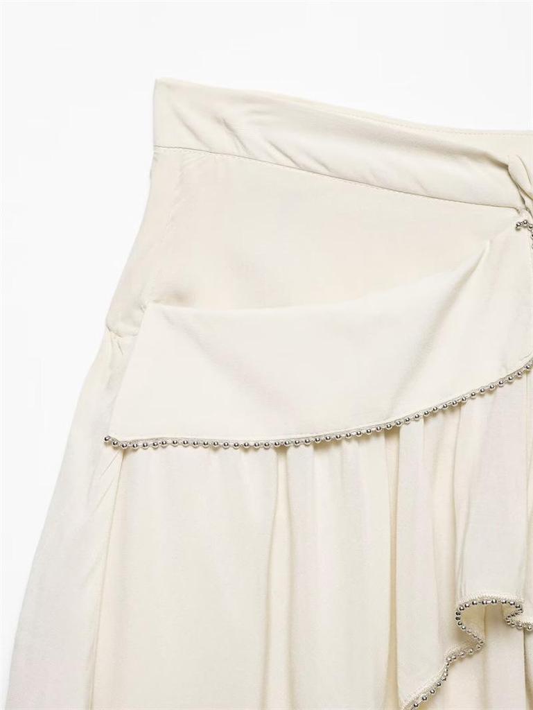 TAOP&ZA Women's Summer Fashion Ruffle Hem Skirt