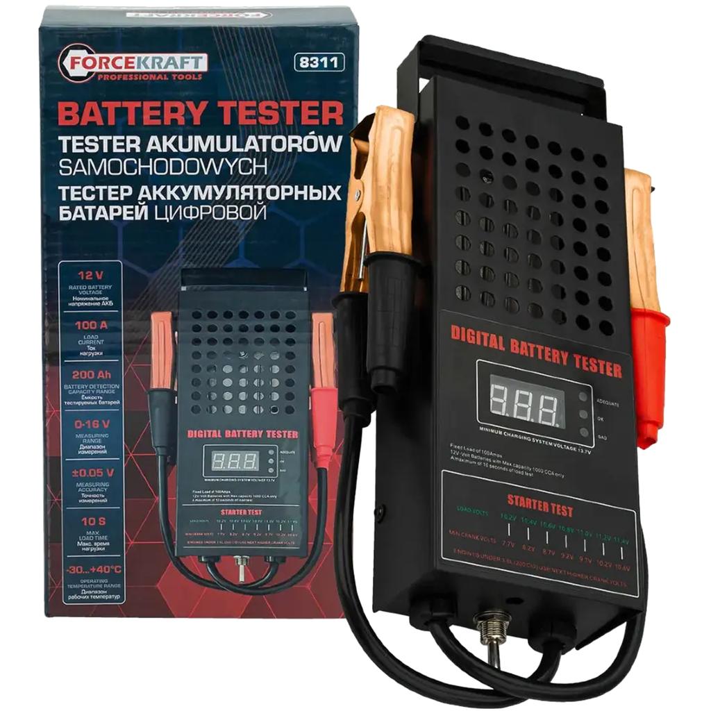 Forcekraft Digital 12V Battery Charge Tester