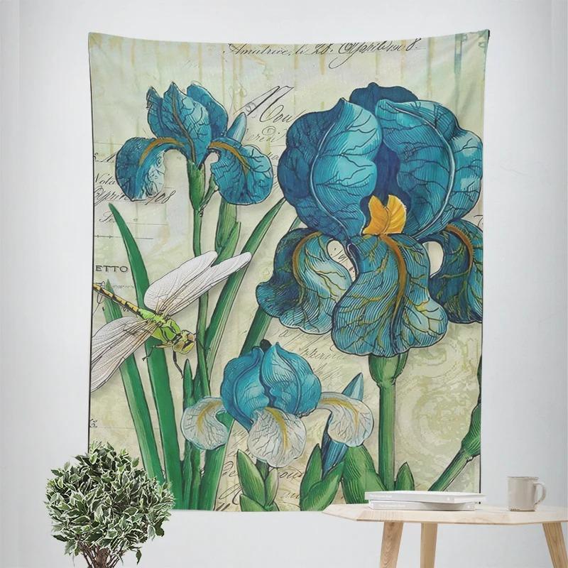 Succulent Plants Flowers Decorative Tapestry Home Wall Decor Office Living Room Tapestry
