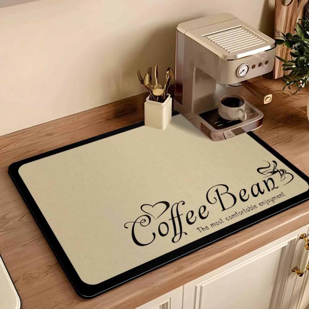 1 шт Коврик с рисунком кофемашины кухонный коврик для столешницы с быстрой впитываемостью воды коврик для сушки посуды настольный дренажный коврик подкладка для посуды 20x30cm 990₽