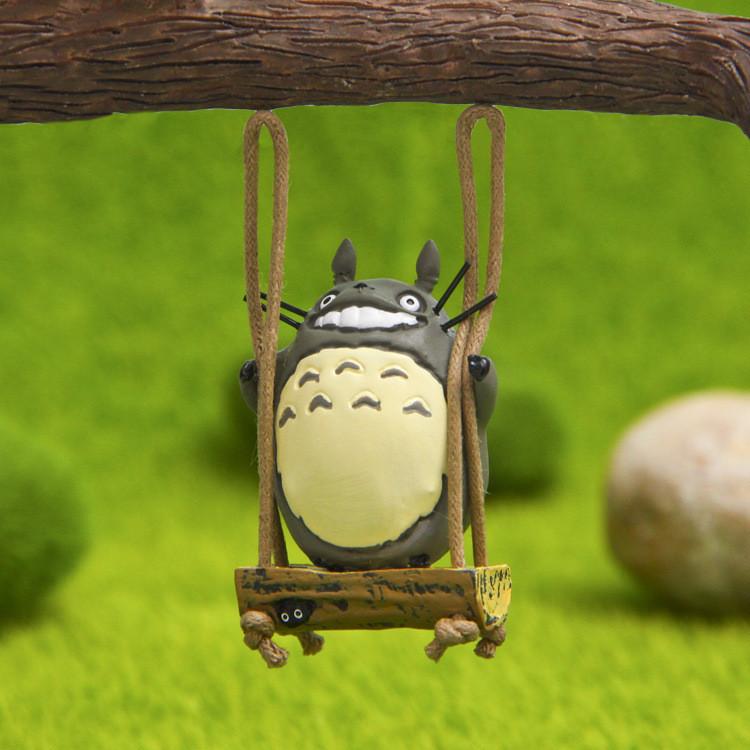 My Neighbor Totoro Swing Cat Scene Mini Model Ornament For Garden Decoration