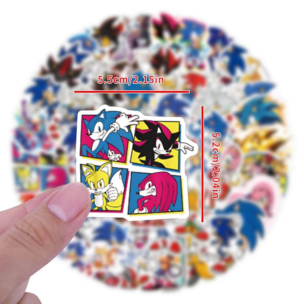 60 Pieces Of Cartoon Sonic The Hedgehog Graffiti Stickers For Luggage Cups Stationery Laptop Decorations And Diy Decals.