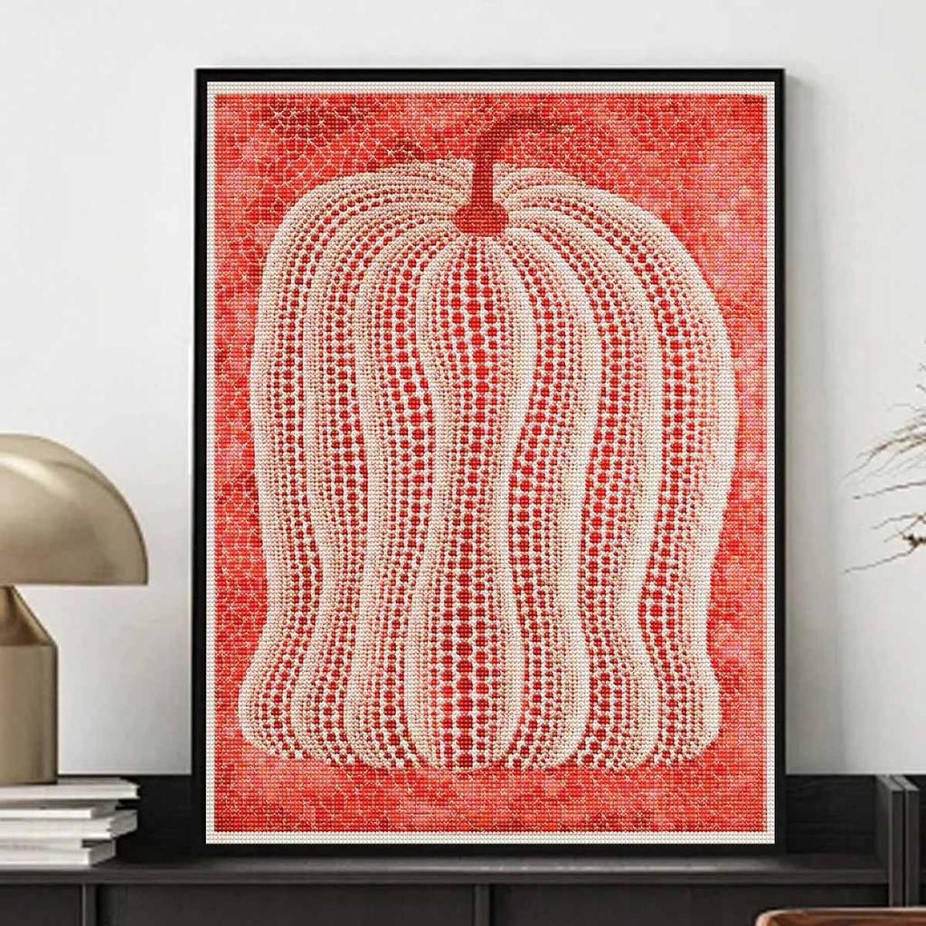 Diamond painting kit pumpkin. full diamond round mosaic handmade. home decoration gift