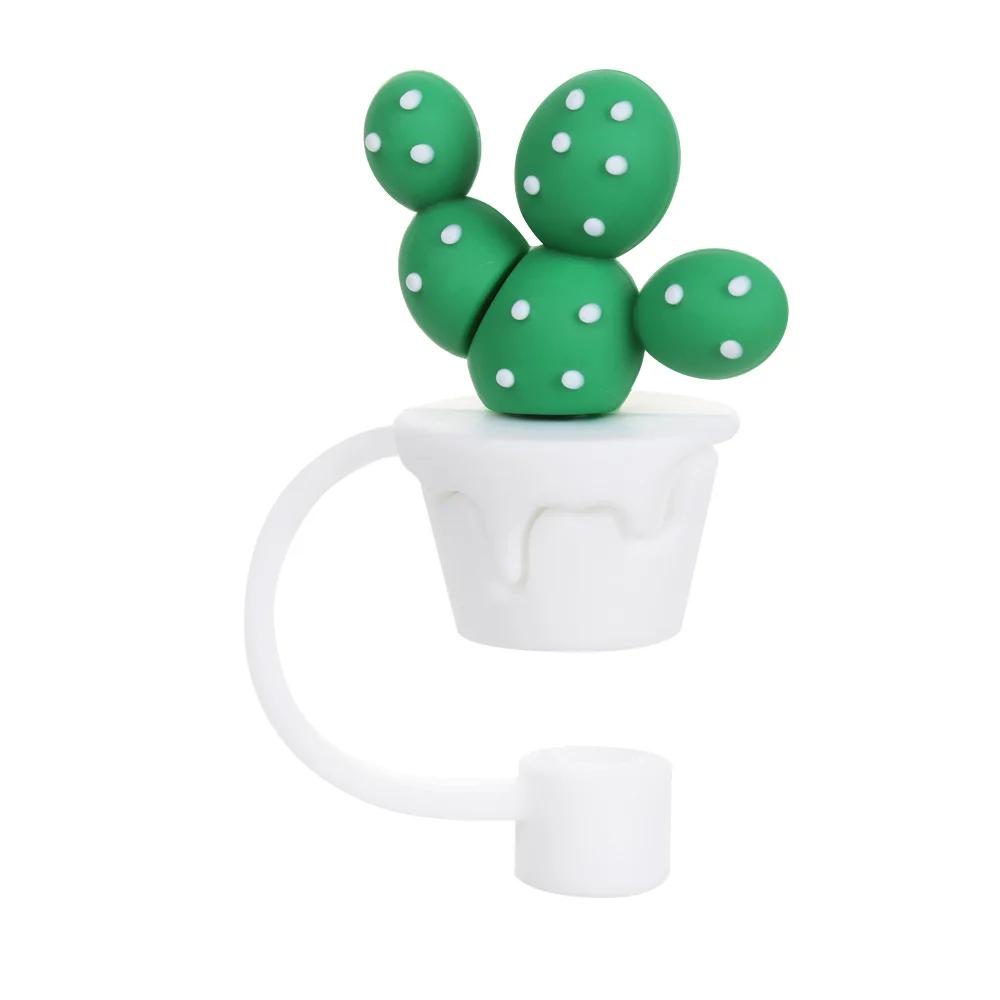 1PC Creative Reusable Silicone Straw Plug Splash Proof Drinking Dust Cap Dust-proof Straw Tips Cover Cup Accessory Kitchen Tool