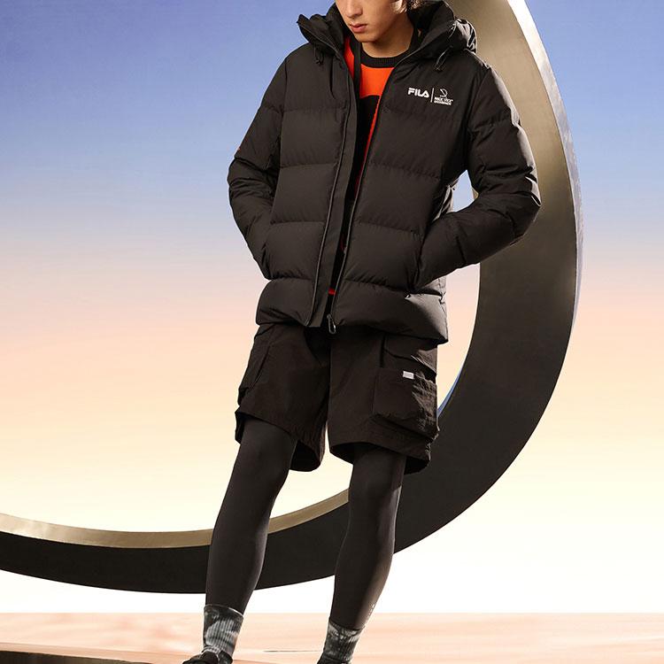New FILA Down Jackets Men's Jet Black F11M249903F-BK