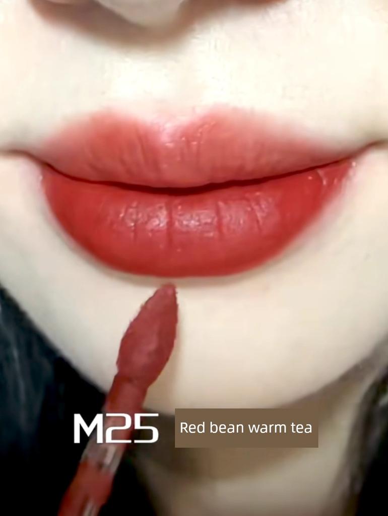 Caramel Chestnuts with Autumn and Winter Vibes! Akf Lip Mud M12 Brown-Orange Maillard Lipstick Earthy Brown Matte Lipstick