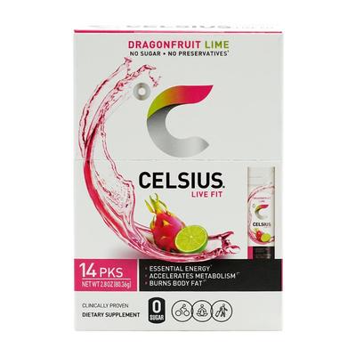 Live Fit On-the-Go Essential Energy Powder Dragonfruit Lime, 14 Packets