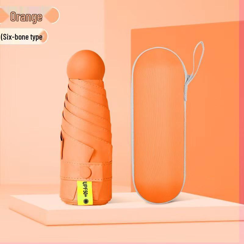 50% Off Dual-Use Mini Pocket Umbrella: Lightweight Sunshade & Rain Protection with Black Glue; Ideal for Sun Protection & Customization