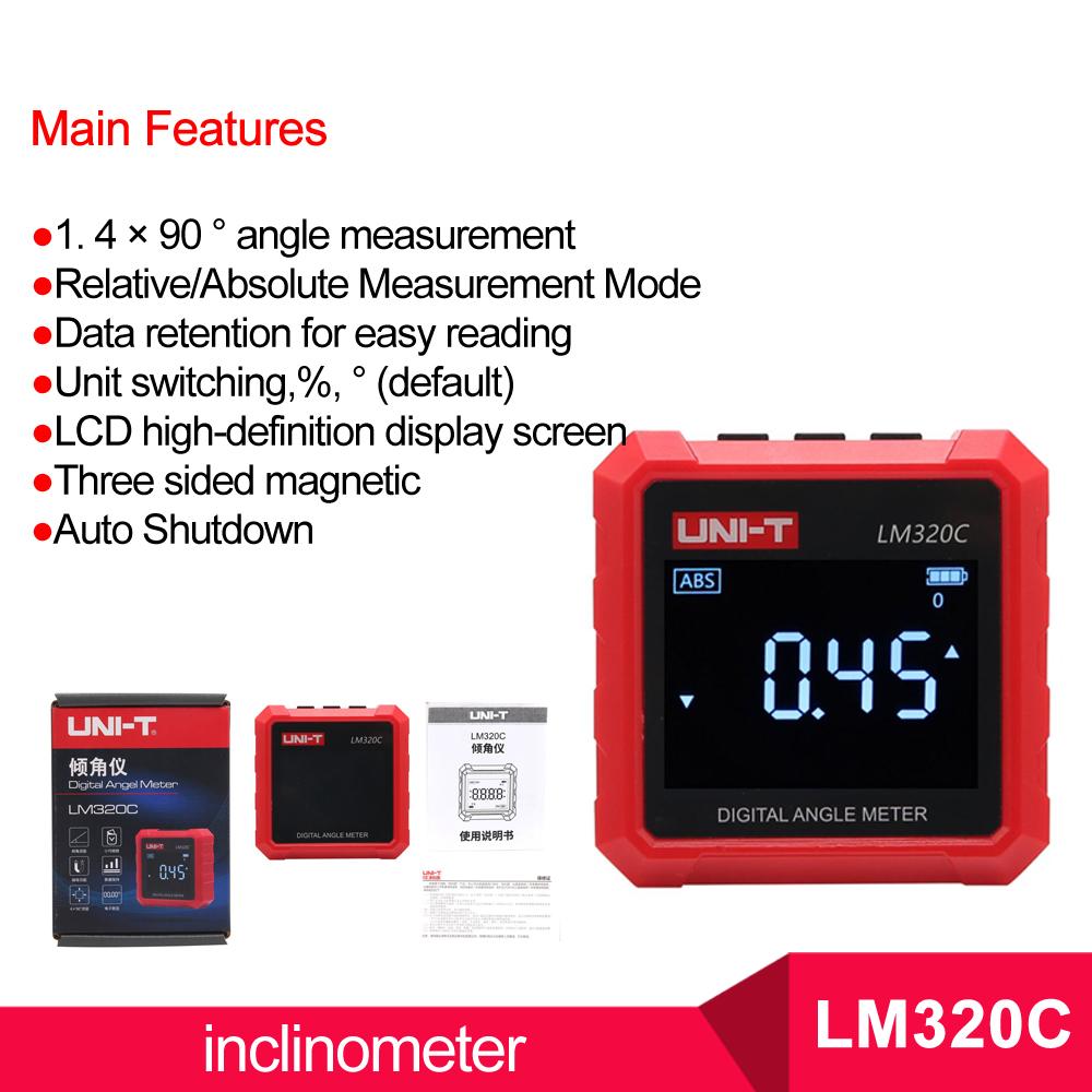 UNI-T LM320C Digital Inclinometer Tilt Angle Measurement Tool Angle Measuring Instrument LM320C