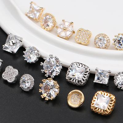 Zircon Crystal Shirt Button Versatile Clothes Button Women'S Cardigan Small Button Cuff Decorative Button Metal Button Accessories