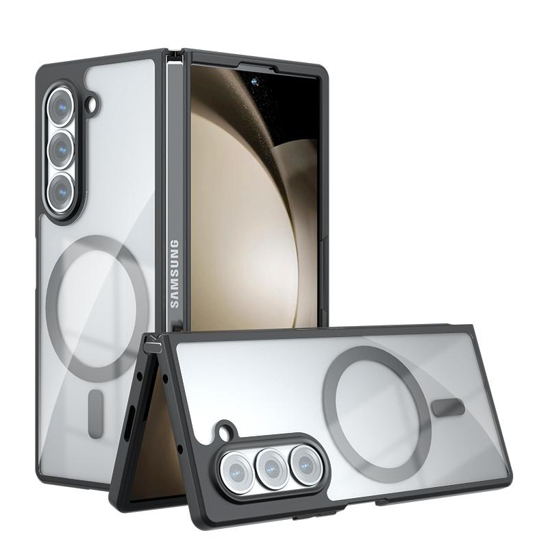 

Для Samsung Galaxy Z Fold6 Fold 6 5 Fold5 матовый противоударный магнитный чехол TPU с защитой от отпечатков пальцев, устойчивый к падениям, не желтеющий чехол-накладка Z Fold6