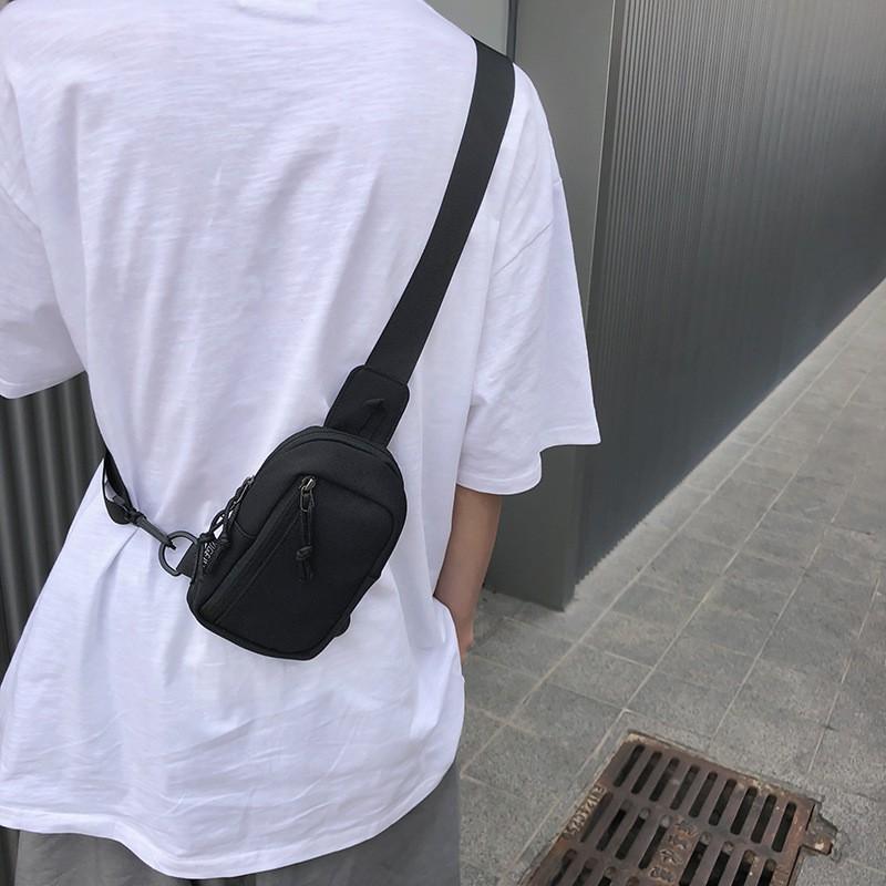 2025 New Chest Bag Pure Color Casual Trendy One-shoulder Cross-shoulder Backpack Men's Women's Mobile Phones Change Keys