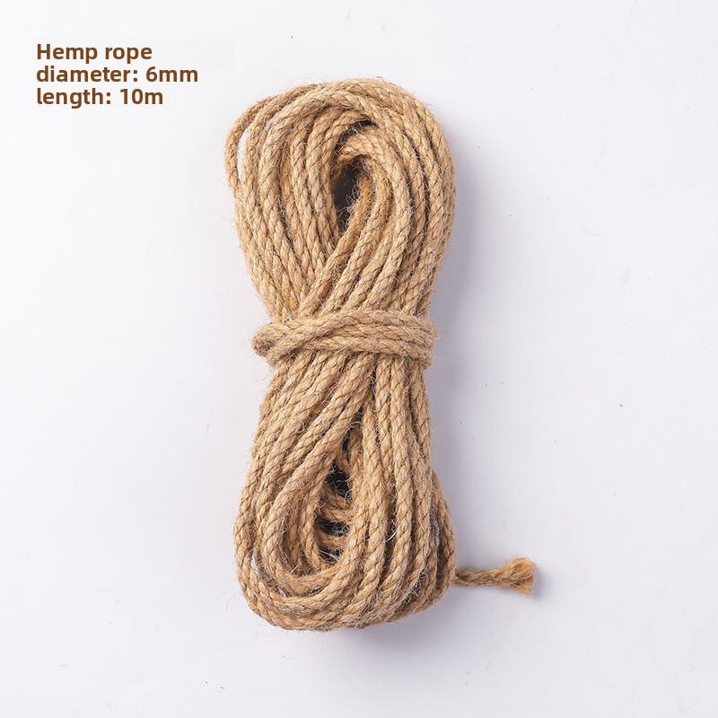 

Пенькова мотузка Дошка для дряпання для домашніх котів від нудьги, Зносостійкий плетений матеріал для котячого ігрового комплексу, Іграшки для котів 6mm10m