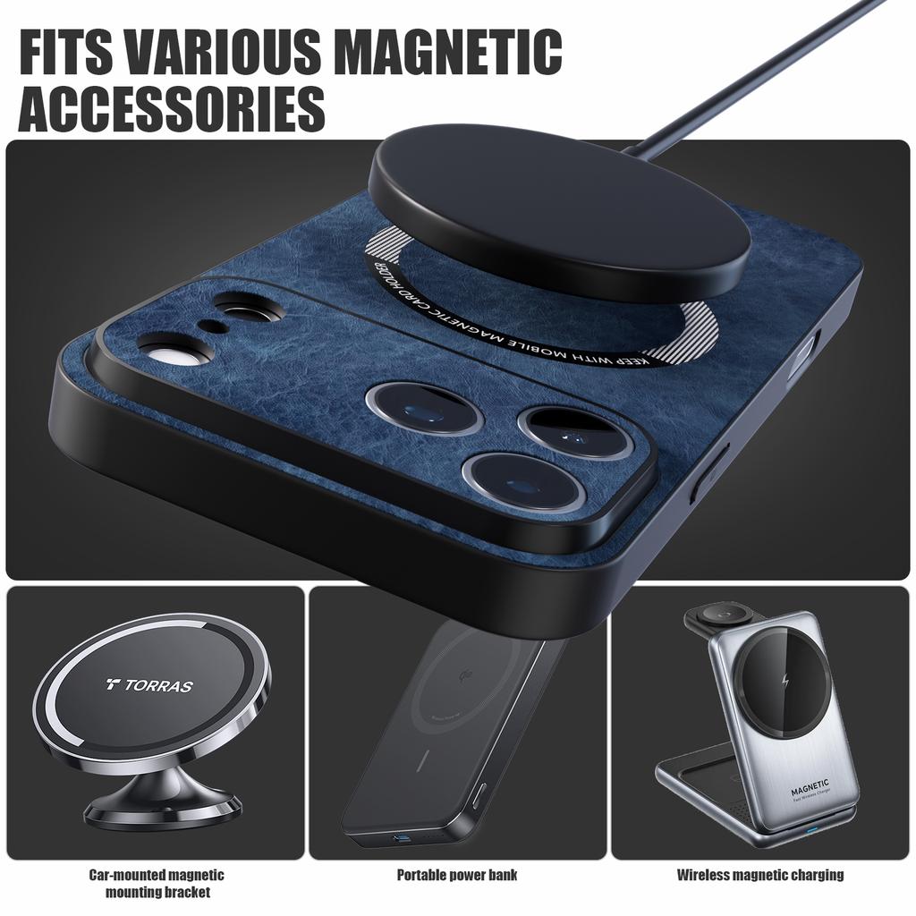 Wallet Case for 17 16 15 14 13 Pro/Pro Max/Plus Series, 2 In 1 Strong Magnetic Detachable, Shockproof Phone Case Slim Leather Phone Stand