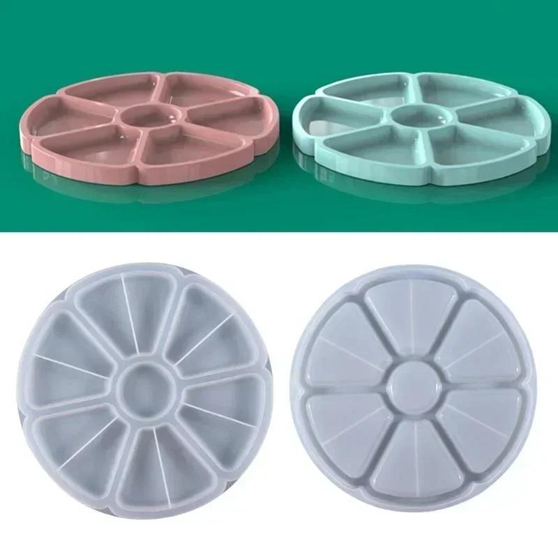 Pretty Petal Fruit Nut Storage Tray Epoxy Resin Mold Creative DIY Dishes Plate Silicone Mould Suitable Home Snack Moulds