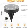 8 LED Bright Solar Ground Lights, 2024 IP68 Waterproof Garden Upgrade Outdoor Light LED Landscape Lighting for Patio Pathway Yard, Paths, Decks,