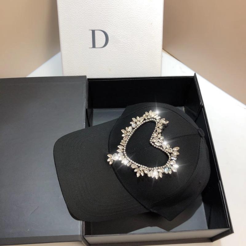Luxury Rhinestone Baseball Caps for Women Heart Pattern Fashion Women's Hats Cotton Snapback Cap Versatile Girl's Hat Tide
