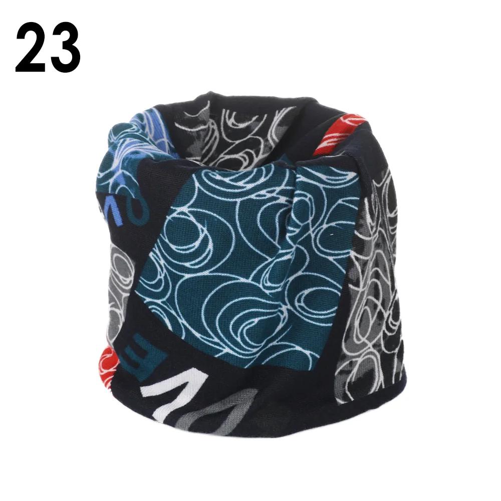 Unisex Cotton Ring Neck Scarf Headbands Autumn Winter Warm Soft Face Cover Outdoor Sports Warmer Snood Collar Headwear