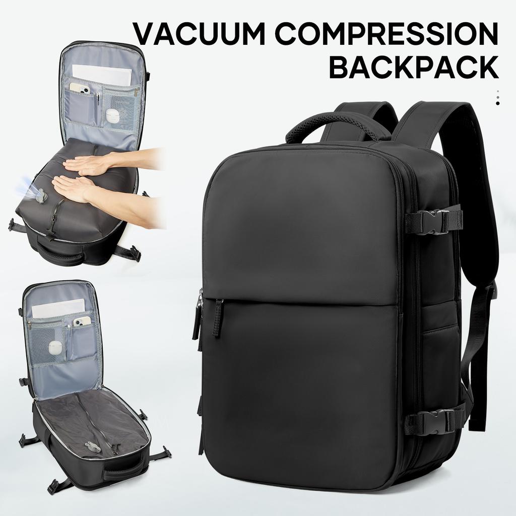 Cabin Airplane Travel Backpack with Air Vacuum Compression Large Laptop Bag Handbag for Women Men