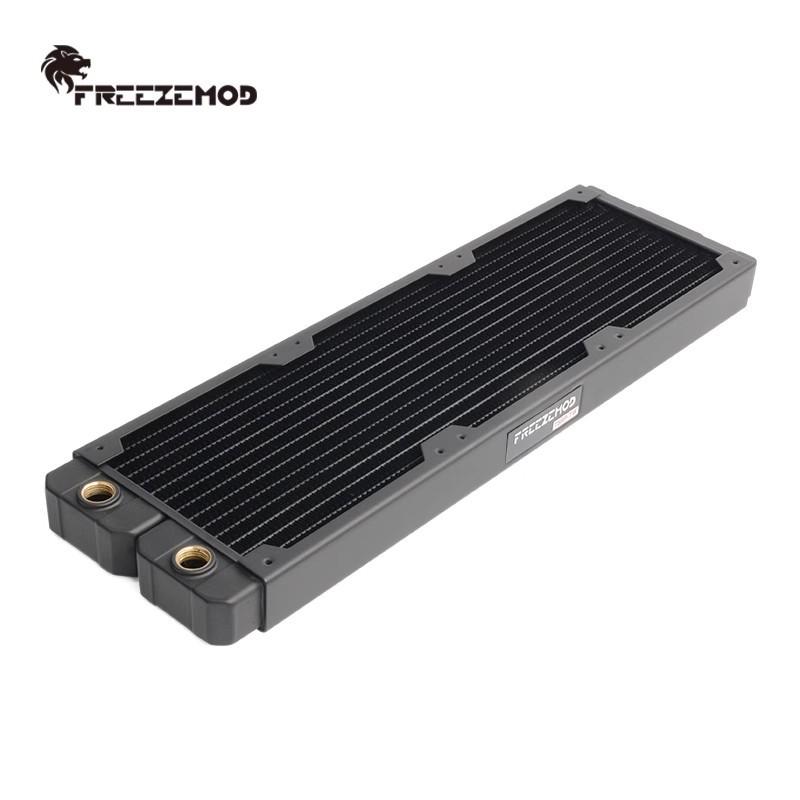 FREEZEMOD G1/4'' 29mm Thick Copper Radiator 120/240/360/480mm PC Water Cooling Rad. Row Heat Sink Cooler for 120mm Fan