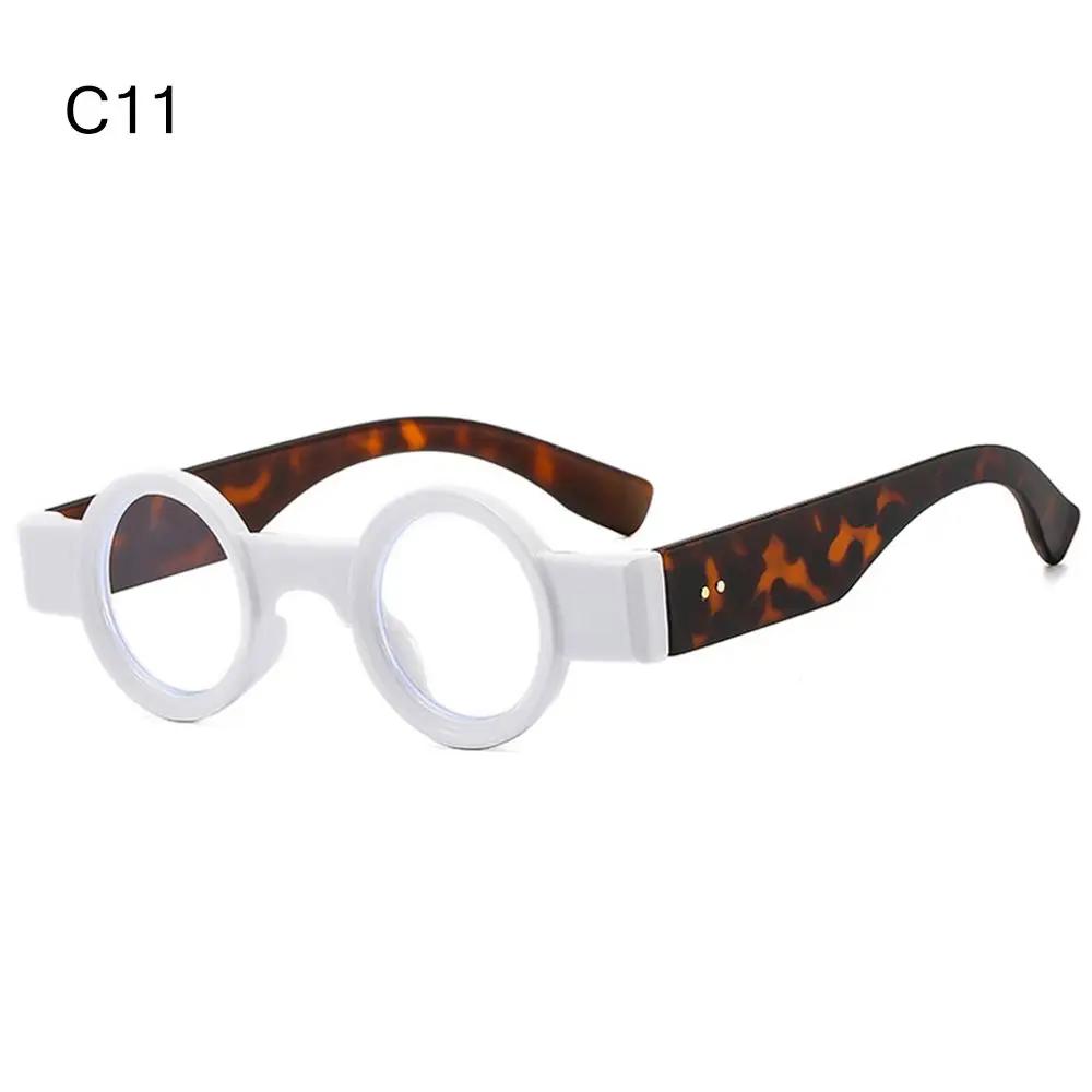 

Fashion Clear Ocean Lens UV400 Punk Shades Small Round Sunglasses Rivets Sun Glasses As shown