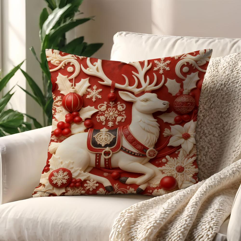 Santa Claus reindeer snowman ww cushion cover Best Home Office Coffee Pillow Sofa Printing Decoration Room Shop Car Nordic Hit