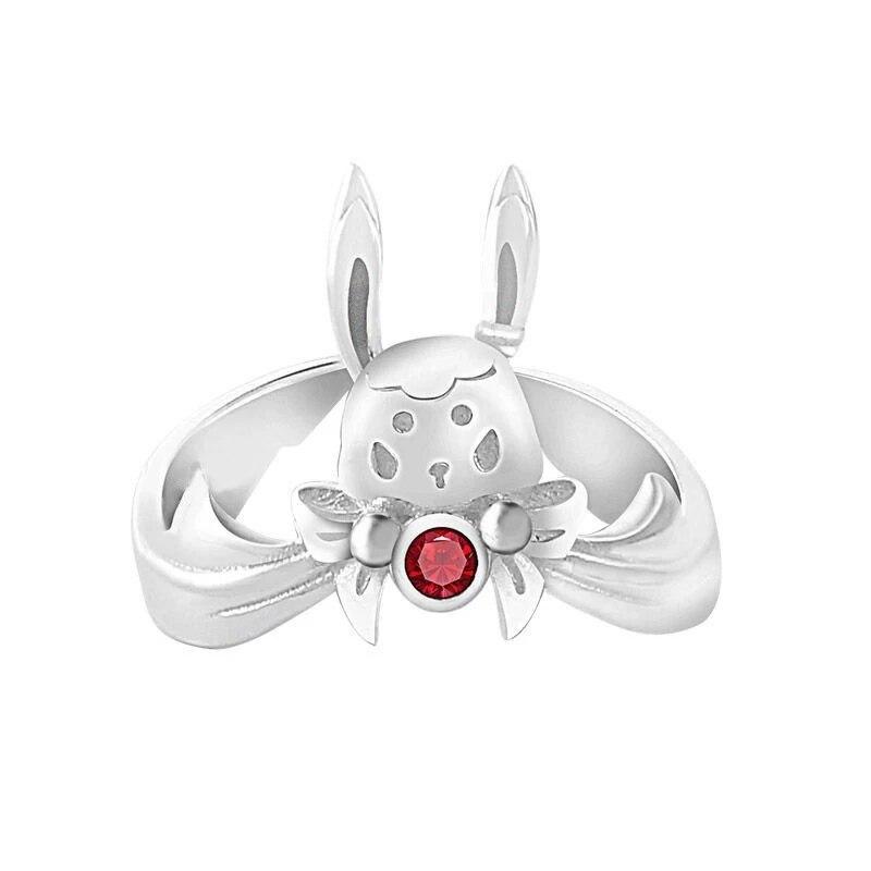 Anime Mo Dao Zu Shi Rabbit Ring Grandmaster of Demonic Cultivation Unisex Adjustable Wei Wuxian Lan Wangji Cosplay Rings Jewelry