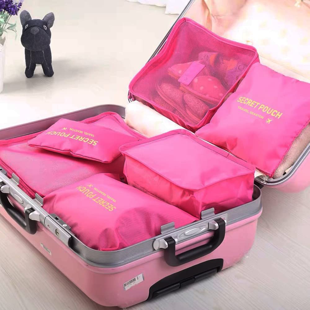 

7 Set Packing Cubes Packing Organizers Travel Luggage Organizers for Suitcase Travel Accessories with Laundry Bag & Shoe Bag