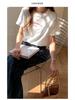 Korean Style Loose Round Neck Letter Print Short Sleeve T-Shirt - Elegant, Versatile, Daily Wear Top