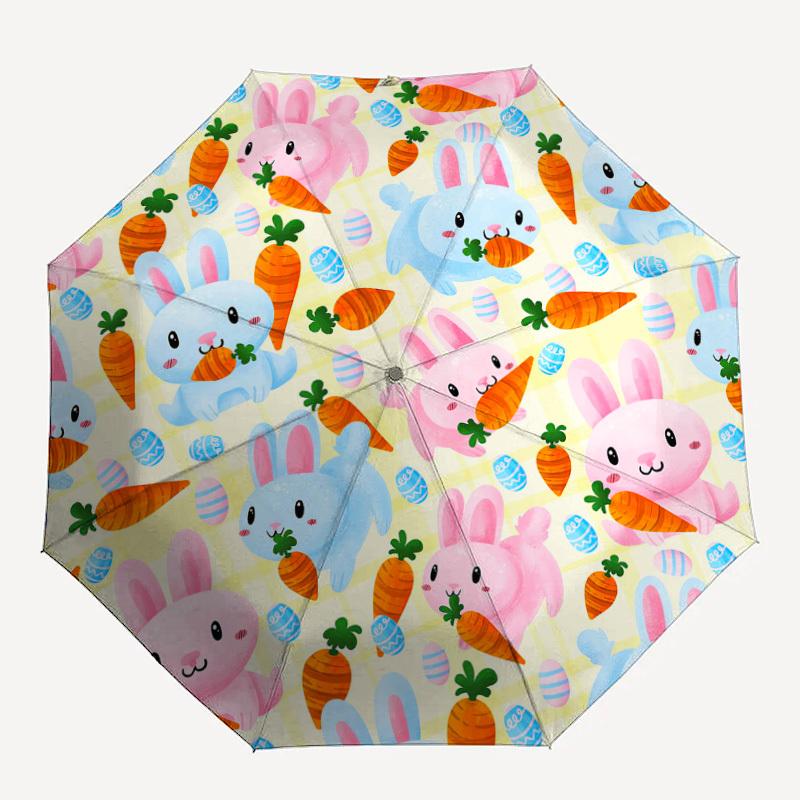 

1pc Easter Bunny Pattern Umbrella Automatic Opening and Closing Umbrella, High quality Umbrella, Ideal Gift for Her 177