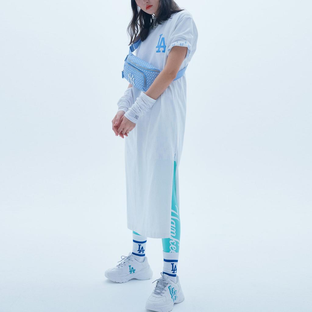 New MLB Short Sleeved Dresses Women's White 31OP10131-07W