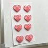 10Pcs Heart Resin Fridge Magnets Cute Pink Decorative Magnets For Kitchen Office Whiteboard Locker Craft Home Decor Gifts