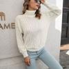 Women S Loose High Neck Long Sleeve Knit Sweater