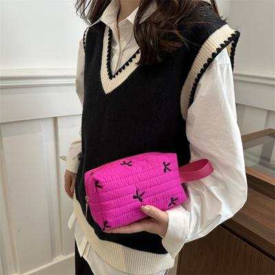 Cosmetic Bag for Women Puffy Padded Organizer Bag with Zipper Travel Toiletry Bag Makeup Pouch Travel Essentials