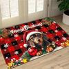 Christmas Cute Dog Rug, Durable And Washable, Entry Mat For The Hallway, Bathroom Door Mat, Home Decoration Item