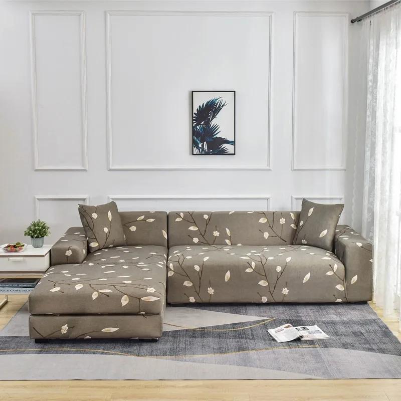 Geometric Sofa Covers for Living Room Elastic Corner Couch Cover Sectional Corner L Shaped Chaise Longue Slipcover Funda De Sofá