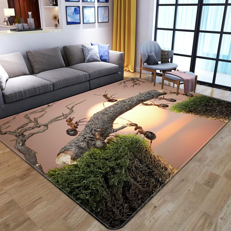 Wild Horse Carpet, European Pastoral Entrance Carpet, Coffee Table, Bedroom, Full Mat In Front Of Bed