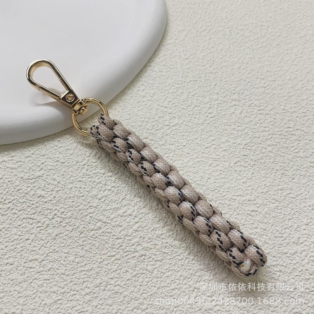 Miu family bag hanging cross-border explosive pure hand-woven pendant colorful fashionable unique shape braided rope car keychain
